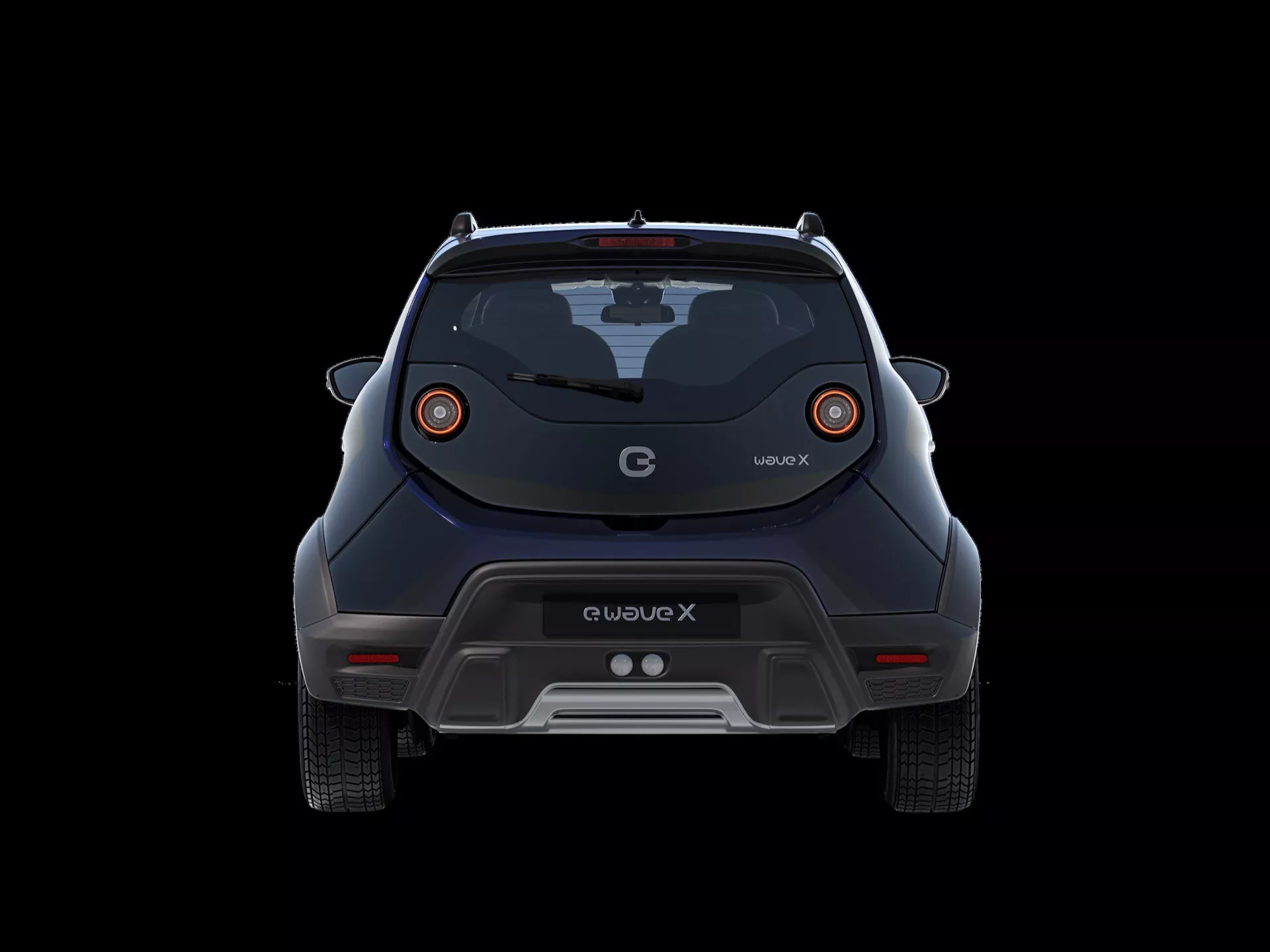 Ego-Mobile Ewave-X 2022 (1ra Generación) - Un vehículo eléctrico elegante y moderno con características avanzadas como capacidades de conducción autónoma, sistema de infoentretenimiento de última generación, materiales ecológicos y un diseño aerodinámico elegante.